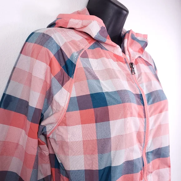 Columbia Sportswear Pink/Blue Plaid Windbreaker Jacket - Picture 4 of 9